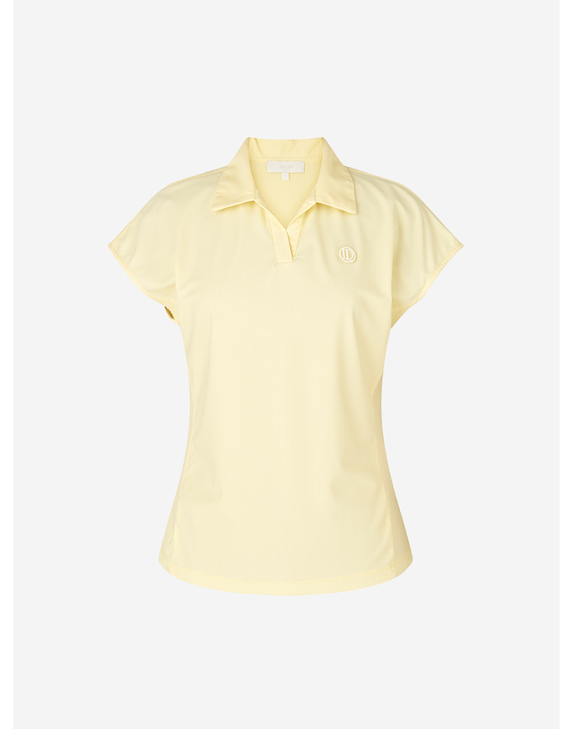 로드로아르 캡소매 카라 반팔 티셔츠 YELLOW 착용컷