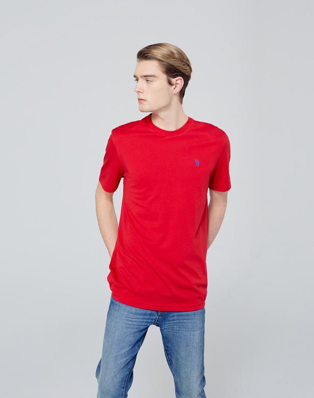 유에스폴로어신 [USPA] 남성 PIMA COTTON 라운드 티셔츠 착용컷