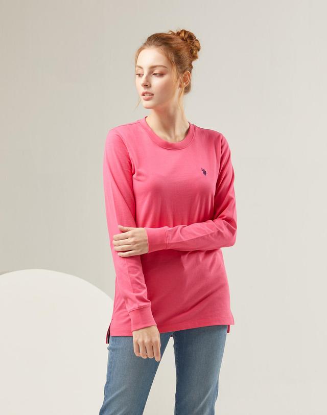 유에스폴로어신 [USPA] 여성 긴팔 라운드티셔츠 착용컷