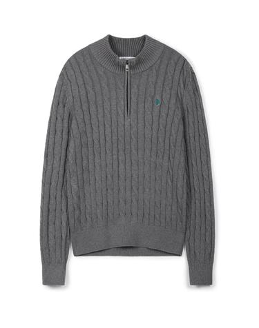 [USPA] 남성 케이블 하프집업니트 MP25KT41