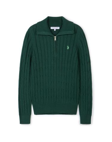 [USPA] 여성 케이블 하프집업니트 WP25KT41