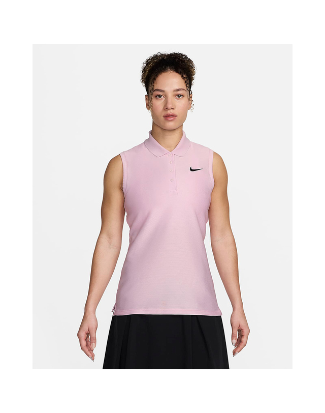 나이키 나이키 여성 드라이핏 빅토리 민소매 골프 폴로 핑크 FD6708-663 착용컷