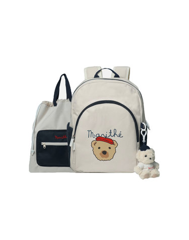 마리떼 키즈 ENFANT BEAR BACKPACK ivory