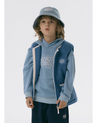 마리떼 키즈 ENFANT CLASSIC LOGO FLEECE VEST blue