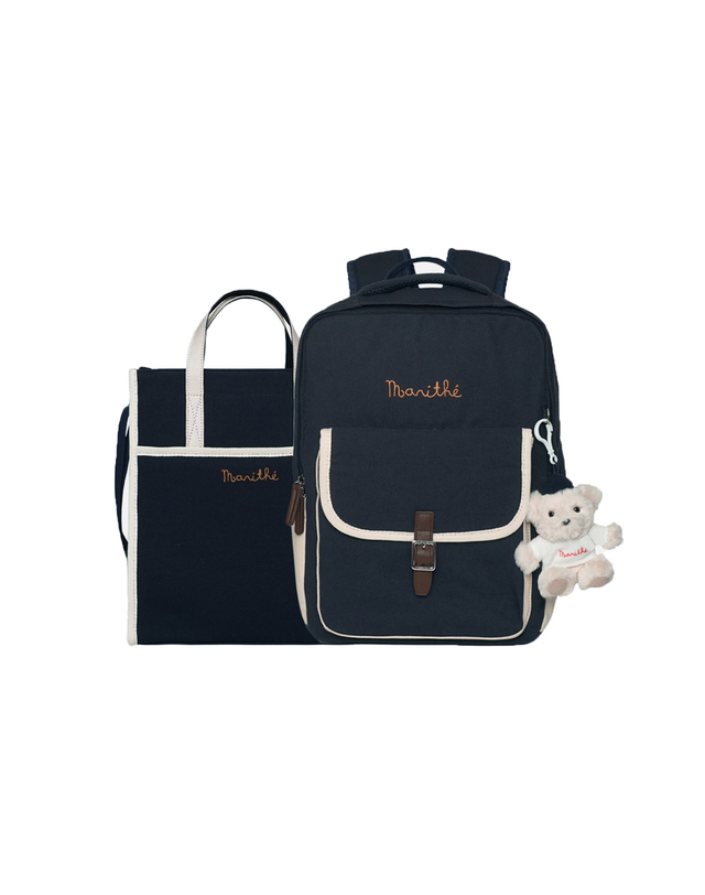 마리떼 키즈 마리떼 키즈 ENFANT OXFORD BACKPACK navy 착용컷