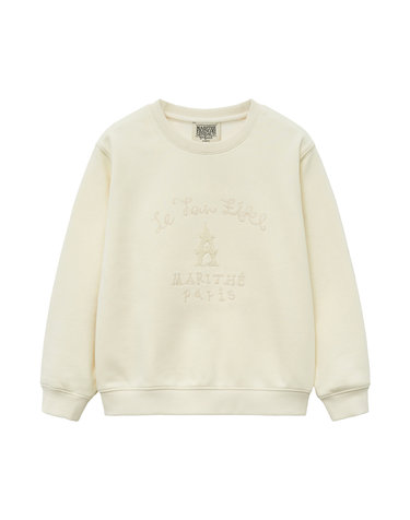 마리떼 키즈 ENFANT EIFFEL EMBROIDERY SWEATSHIRT cream