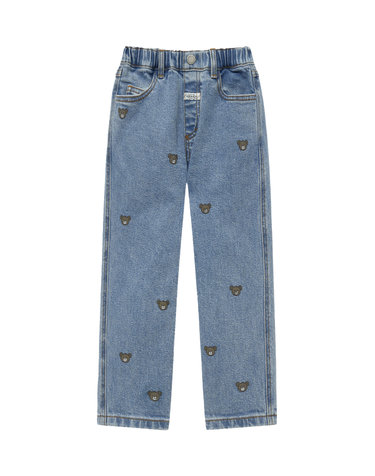 마리떼 키즈 ENFANT BEAR DENIM PANTS blue