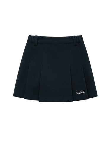 마리떼 키즈 ENFANT W MARITHE LOGO TWILL SKIRT navy