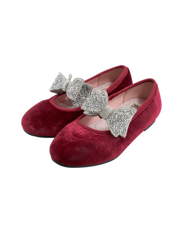 마리떼 키즈 ENFANT W BIG RIBBON MARY JANE burgundy