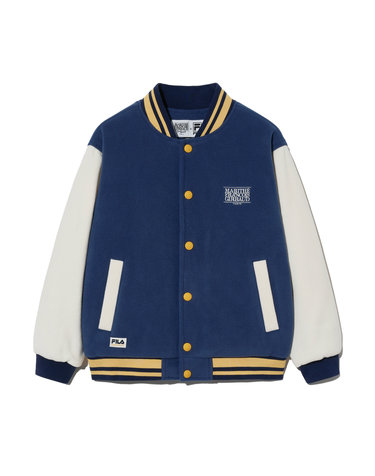 마리떼 키즈 MFG X FILA KIDS FLEECE VARSITY JACKET navy