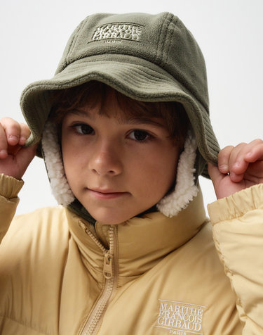마리떼 키즈 ENFANT FLEECE BUCKET HAT khaki