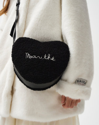 마리떼 키즈 ENFANT HEART CROSS BAG black