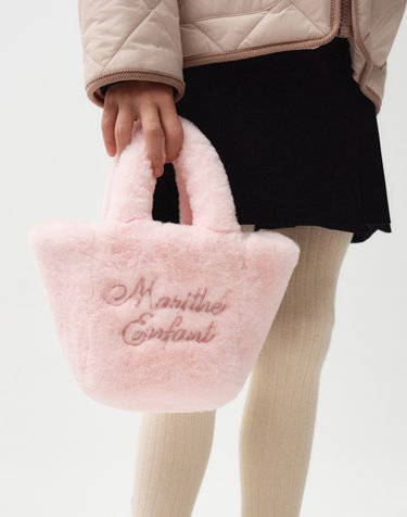 마리떼 키즈 ENFANT FUR SMALL BAG pink