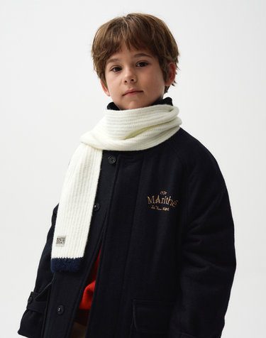 마리떼 키즈 ENFANT CLASSIC LOGO MUFFLER ivory