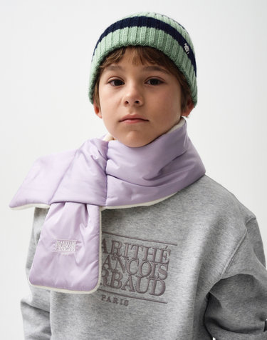 마리떼 키즈 ENFANT CLASSIC LOGO REVERSIBLE MUFFLER lavender