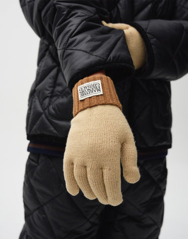 마리떼 키즈 ENFANT CLASSIC LOGO KNIT GLOVE beige