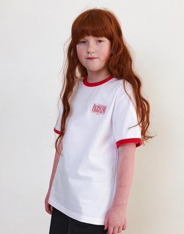 마리떼 키즈 KIDS CLASSIC LOGO RINGER TEE white/red