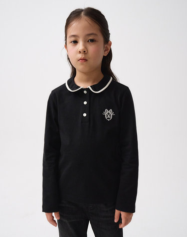 마리떼 키즈 KIDS W COLLAR LONG SLEEVE black