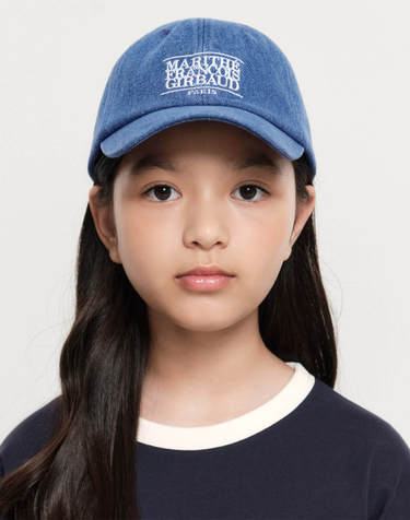 마리떼 키즈 KIDS CLASSIC LOGO DENIM BALL CAP blue