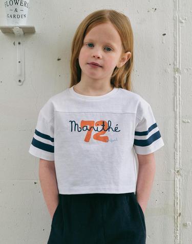 마리떼 키즈 ENFANT FOOTBALL TEE white