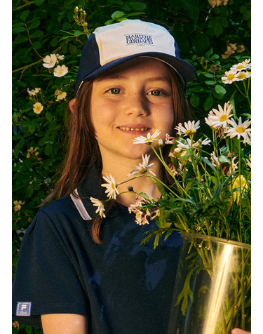 마리떼 키즈 MFG X FILA KIDS CLASSIC LOGO CAP navy