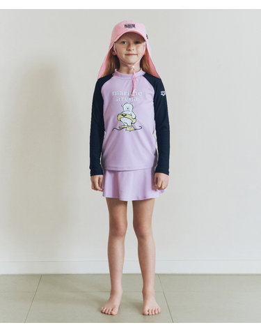 마리떼 키즈 MFG X ARENA ENFANT W RASH GUARD SET-UP purple pink