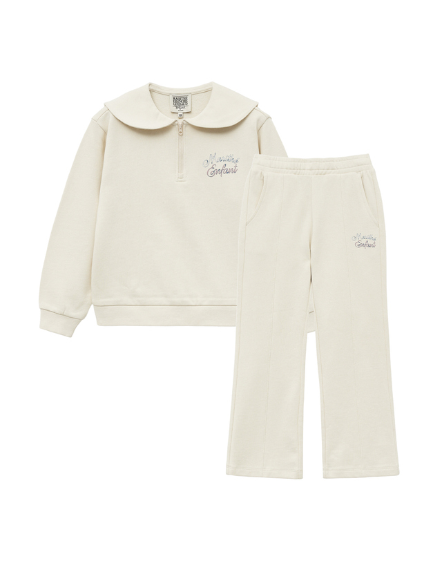 마리떼 키즈 마리떼 키즈 ENFANT W SAILOR COLLAR SWEAT SET-UP cream 착용컷