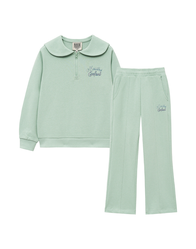 마리떼 키즈 마리떼 키즈 ENFANT W SAILOR COLLAR SWEAT SET-UP mint 착용컷