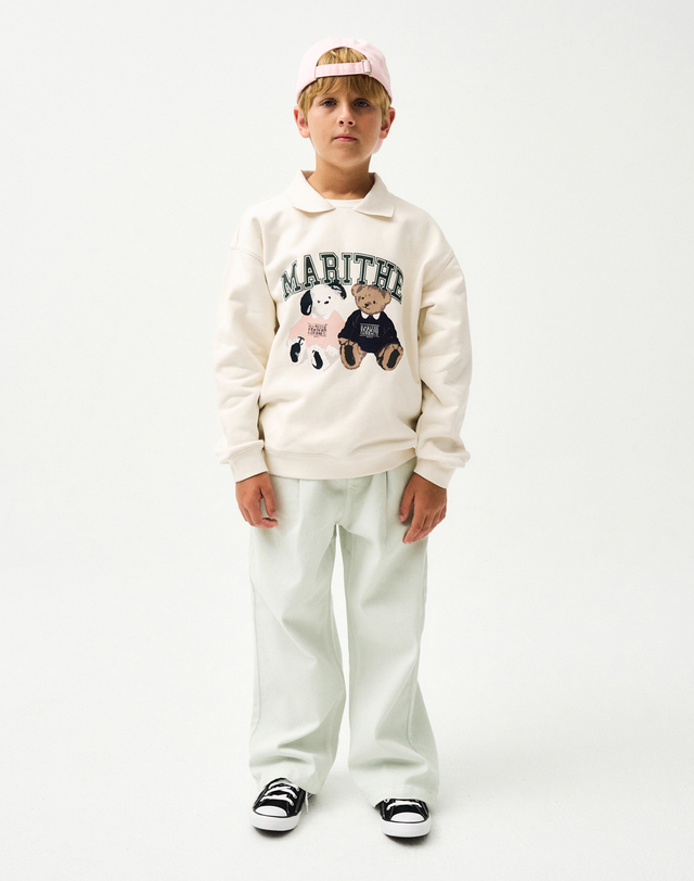마리떼 키즈 마리떼 키즈 ENFANT COULEUR DENIM PANTS mint 착용컷