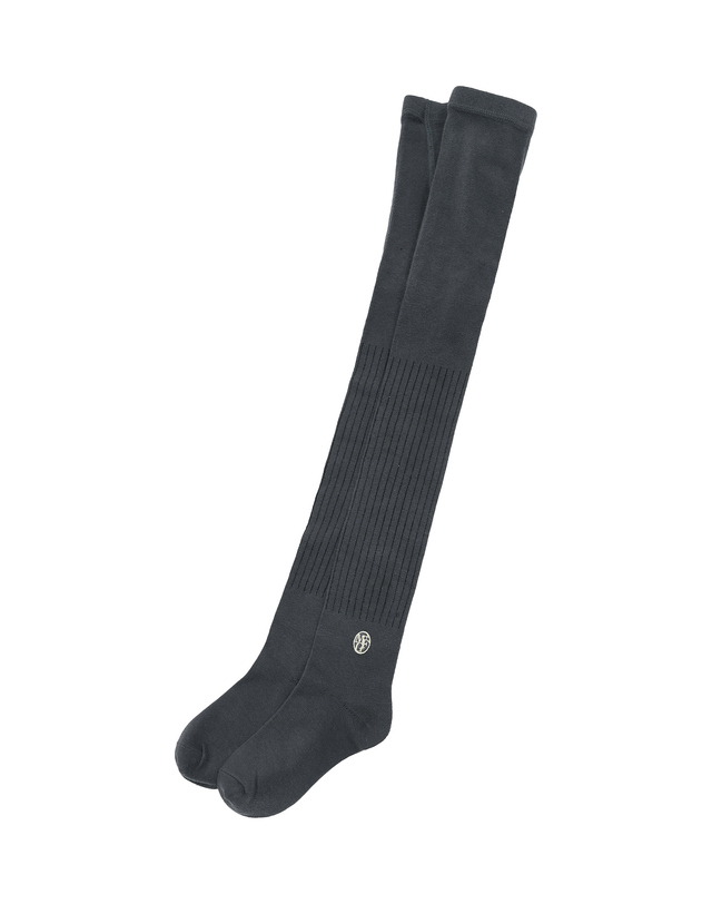 마리떼 키즈 마리떼 키즈 ENFANT CIRCLE LOGO STOCKING SOCKS charcoal 착용컷