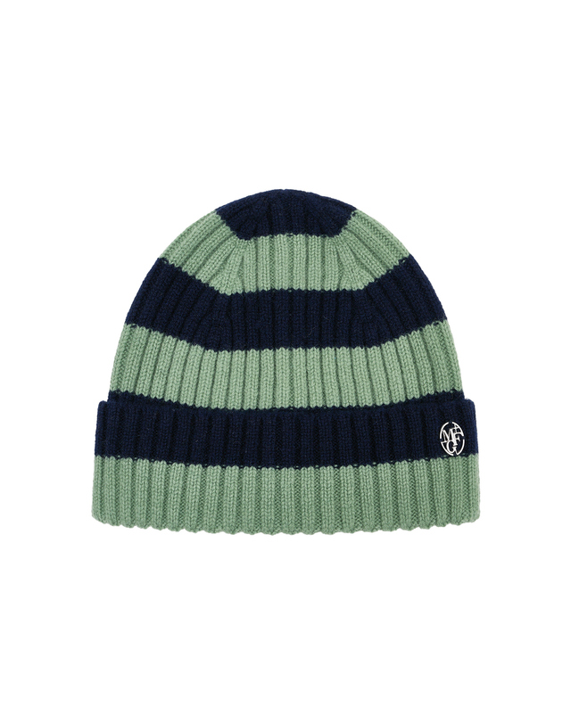 마리떼 키즈 마리떼 키즈 ENFANT COLOR BLOCK BEANIE navy 착용컷