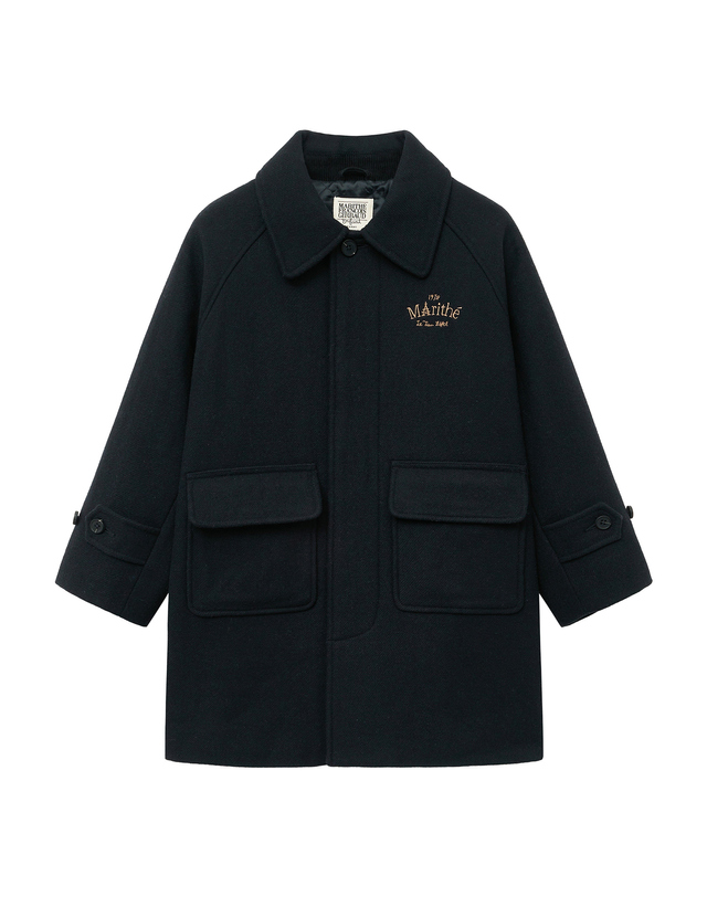 마리떼 키즈 마리떼 키즈 ENFANT WOOL COAT navy 착용컷