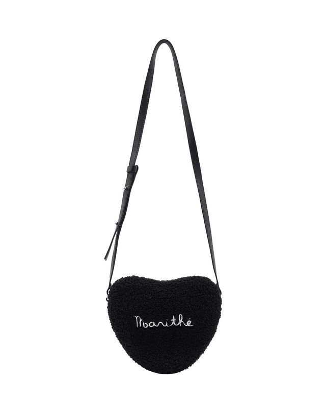 마리떼 키즈 마리떼 키즈 ENFANT HEART CROSS BAG black 착용컷