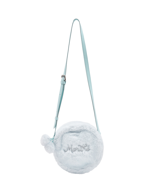마리떼 키즈 마리떼 키즈 ENFANT FUR CROSS BAG light blue 착용컷