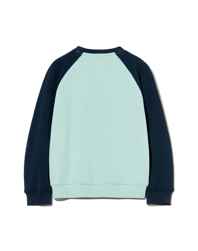 마리떼 키즈 마리떼 키즈 KIDS COLOR BLOCK RAGLAN SWEATSHIRT navy 착용컷