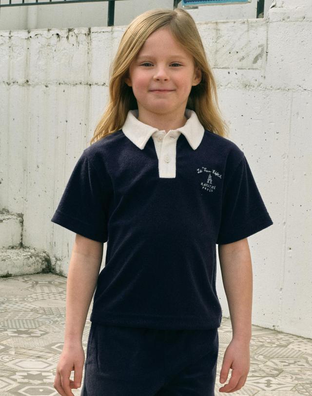 마리떼 키즈 마리떼 키즈 ENFANT TERRY TEE navy 착용컷