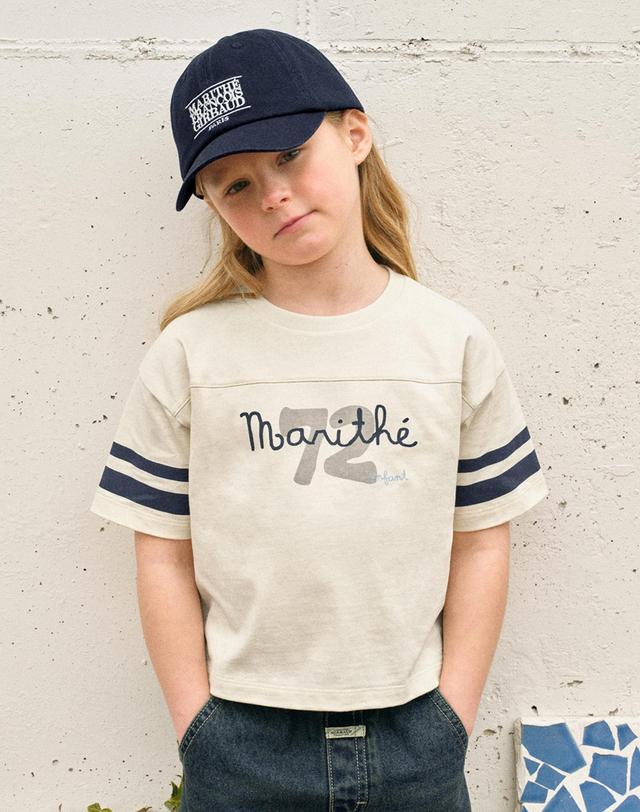 마리떼 키즈 마리떼 키즈 ENFANT FOOTBALL TEE light beige 착용컷
