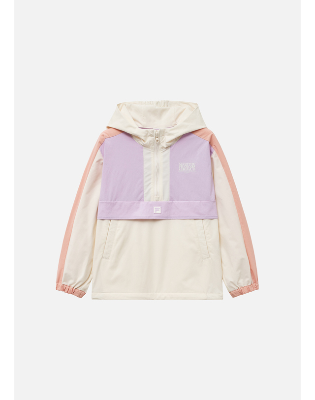 마리떼 키즈 마리떼 키즈 MFG X FILA KIDS CLASSIC LOGO ANORAK pink 착용컷
