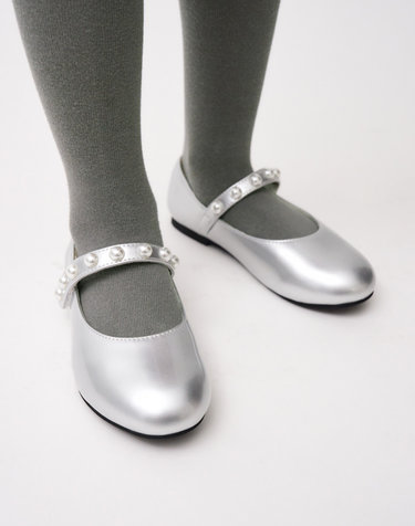 마리떼 키즈 KIDS W LEATHER MARY JANE silver