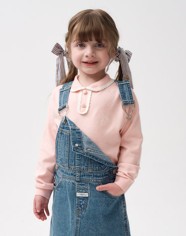 마리떼 키즈 KIDS W SCALLOP COLLAR KNIT pink