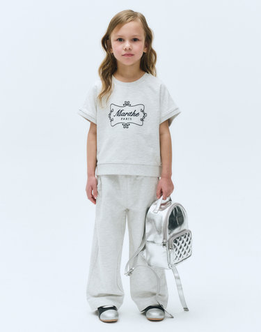 마리떼 키즈 KIDS W CROP SWEAT SET-UP oatmeal