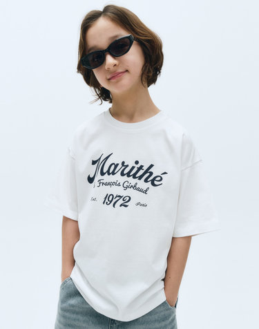 마리떼 키즈 KIDS LETTERLING OVERSIZED TEE white