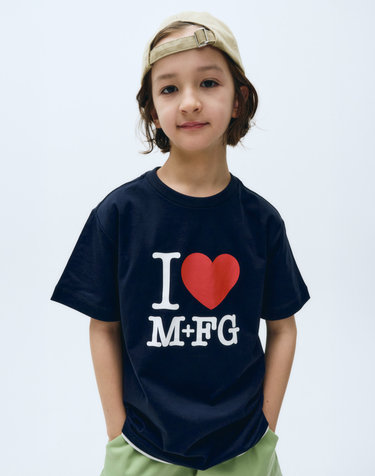 마리떼 키즈 KIDS I LOVE MFG TEE navy