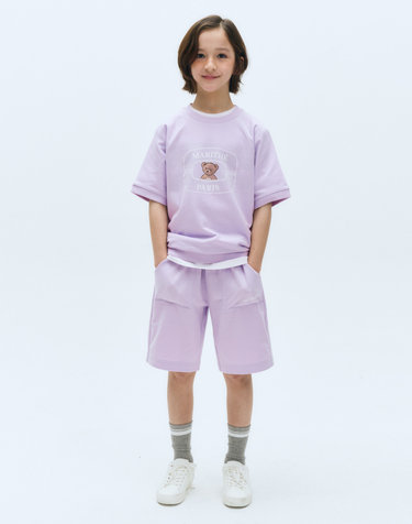 마리떼 키즈 KIDS HALF SWEAT SET-UP lavender
