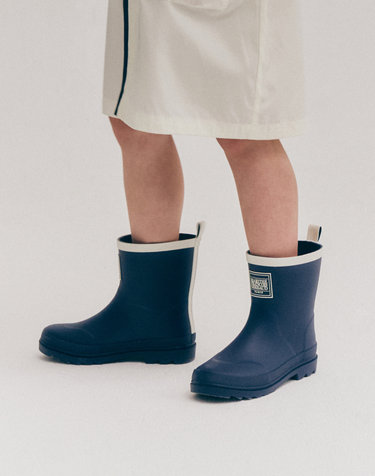 마리떼 키즈 KIDS CLASSIC LOGO RAIN BOOTS navy