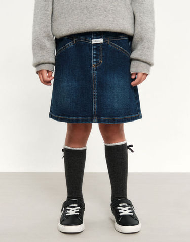 마리떼 키즈 KIDS W X-POCKET DENIM MINI SKIRT dark blue