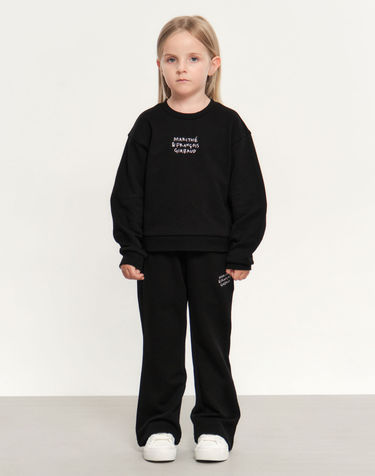 마리떼 키즈 KIDS W SEMI CROP SWEAT SET-UP black
