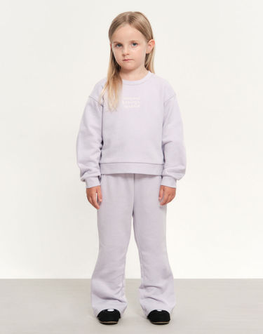 마리떼 키즈 KIDS W SEMI CROP SWEAT SET-UP light purple