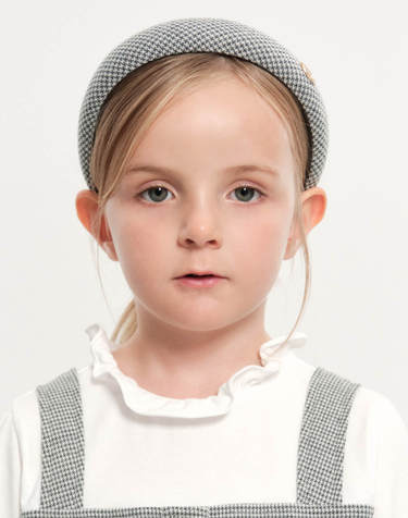 마리떼 키즈 KIDS W CIRCLE LOGO HAIR BAND check