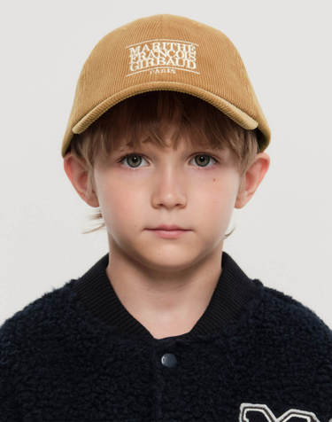 마리떼 키즈 KIDS CLASSIC LOGO CORDUROY BALL CAP brown